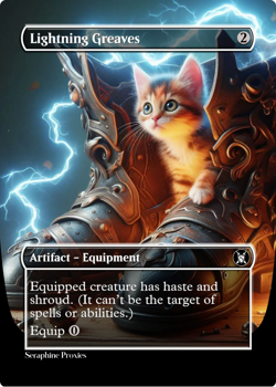 Lightning Greaves - High Quality Altered Art Custom Cards - Image 1