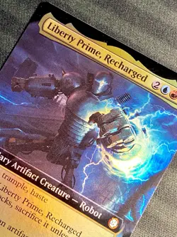 Liberty Prime Recharged Extended Art Foil M 0416 Fallout PIP MTG NM- - Image 4