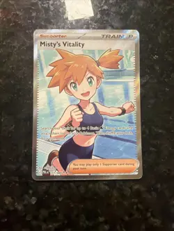 Pokemon Misty's Vitality 111/084 English Holo Full Art Ultra Rare - Image 1