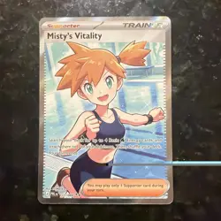 Pokemon Misty's Vitality 111/084 English Holo Full Art Ultra Rare - Image 2