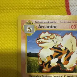 Pokemon TCG Arcanine Base Set, Shadowless Non-holo Card 23/102 MP Condition - Image 2
