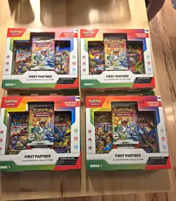 Pokemon TCG First Partner Illustration Collection Series 1 Lot Of 4 - Image 1
