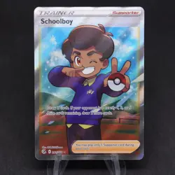 Schoolboy 261/264 Fusion Strike Full Art Trainer Holo Rare Pokemon TCG Card - Image 1