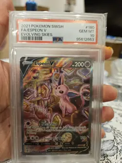 Pokemon Espeon V 180/203 Evolving Skies PSA 10 - Image 1