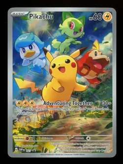 PIKACHU 027 NM POKEMON SVP SCARLET VIOLET PROMO - Image 1