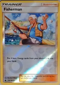 Pokemon | SM - Celestial Storm | Fisherman | 130/168 | NM Reverse Holo - Image 1