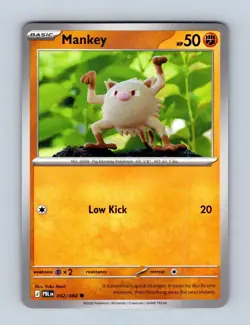 Mankey 042/084 Common Pitch Black Pokemon Near Mint - Image 1