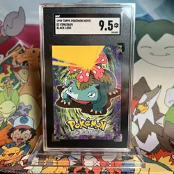 1999 TOPPS POKEMON THE MOVIE EDITION #E3 VENUSAUR BLACK LOGO SGC 9.5 - Image 1