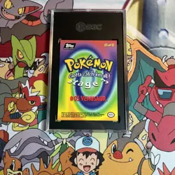 1999 TOPPS POKEMON THE MOVIE EDITION #E3 VENUSAUR BLACK LOGO SGC 9.5 - Image 3