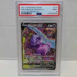 PSA 9 Mint Galarian Slowking V 179/198 2021 Pokemon Chilling Reign Alternate Art - Image 1