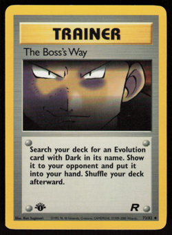 The Boss's Way 73/82 Uncommon Team Rocket Pokemon 1st Edition LP - Image 1