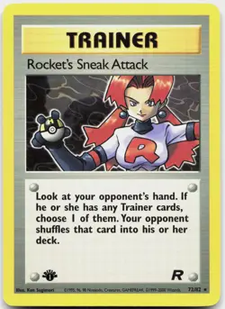 Rocket's Sneak Attack 72/82 Rare Team Rocket Pokemon 1st Edition Lightly Played - Image 1