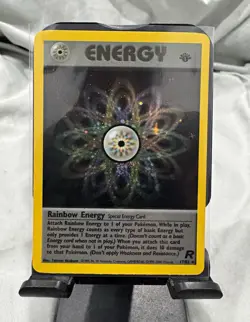 Pokemon TCG Rainbow Energy Team Rocket Holo Rare 1st Edition Eng 17/82 - Image 1