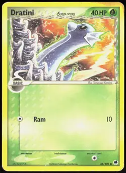 Dragon Frontiers Dratini 46/101 Common Pokemon HP - Image 1