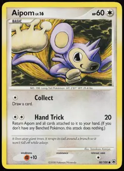 Aipom 50/100 Common Majestic Dawn Pokemon Moderately Played - Image 1