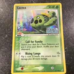2006pokemon crystal gaurdians stamped reverse holo cacnea 47/100 - Image 1