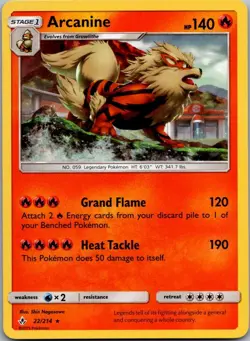 Arcanine 22/214 Holo Rare Unbroken Bonds Pokemon Lightly Played - Image 1