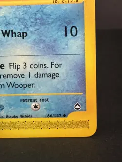 Pokemon Aquapolis Wooper 66/147 Uncommon Non-Holo LP-NM - Image 3