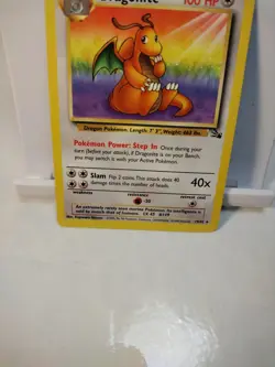 Pokemon TCG Dragonite Rare Fossil Unlimited Non-Holo Card 19/62 NM Condition - Image 4