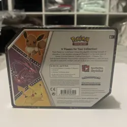 Pokemon TCG V Powers Tin Eevee Sword & Shield BRAND NEW SEALED - Image 2