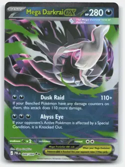Mega Darkrai ex 048/084 Double Rare Pitch Black Pokemon Holo Near Mint - Image 1