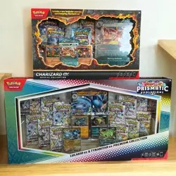 Pokemon Prismatic evolution Lucario & Charizard ex special collection bundle - Image 1