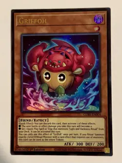 Yugioh Griffoh Ultra Rare CORI-EN004 1st Edition Near Mint Chaos Origins - Image 1
