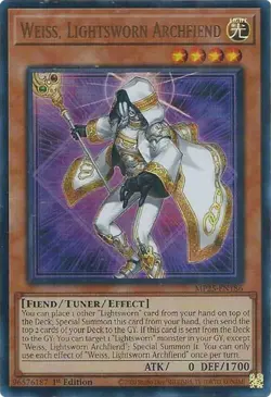 Weiss, Lightsworn Archfiend - MP25-EN186 - NM - Ultra Rare - 1st ed - Yugioh - Image 1