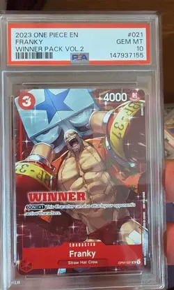 Franky (Tournament Pack Vol. 2) [Winner] OP01-021 One Piece Promotion Cards... - Image 1
