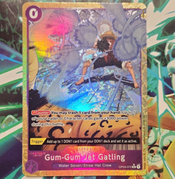 Gum-Gum Jet Gatling R Alt Art Foil English Pillars OP03-072 - Image 1