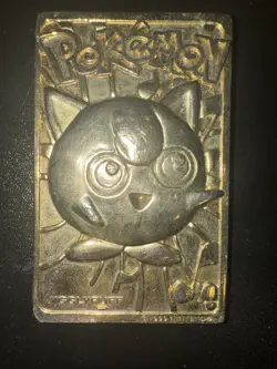 1999 Jiggly Puff Burger King Nintendo Pokemon 23K Gold Plated Trading Card Bar - Image 2