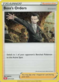 Pokemon TCG Boss's Orders (CLC) #019/034 Holo Trading Card Game Classic NM - Image 1