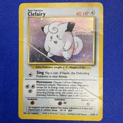 Pokemon TCG Clefairy Base Set Unlimited Rare HP Card 5/102 - Image 1