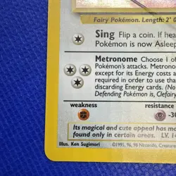 Pokemon TCG Clefairy Base Set Unlimited Rare HP Card 5/102 - Image 5