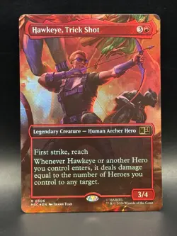 Hawkeye, Trick Shot (Borderless Foil) 506 Commander: Marvel Super Heroes MTG NM - Image 1