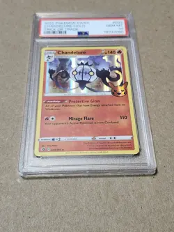 PSA 10 GEM MINT 2022 Pokemon Trick or Trade CHANDELURE Holo #33 Low Pop - Image 1
