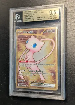 2023 Pokemon 🧬 SV 151 Ultra Premium Gold Metal Mew ex #205 BGS 9.5 GEM MINT ✨ - Image 2