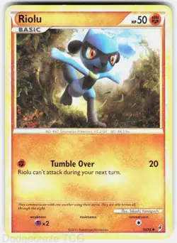 Riolu 50/95 Uncommon Call of Legends Pokemon MP - Image 1