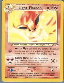 Light Flareon 46/105 Uncommon Neo Destiny Pokemon Unlimited Moderately Played - Image 1
