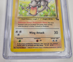 Pokemon 1999 WOTC Aerodactyl 1/62 Holo Fossil Mint CGC 9 Quad+ - Image 3