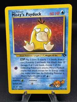 Pokemon TCG Misty's Psyduck 90/132 Common Gym Challenge Unlimited LP - Image 1