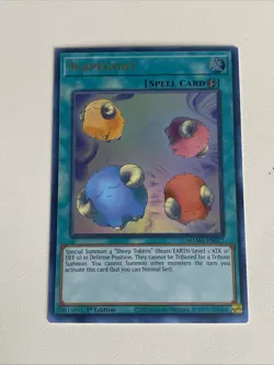 Yugioh - Scapegoat x 3 - 1st Edition Ultra Rare NM - Free Holographic Card - D - Image 3