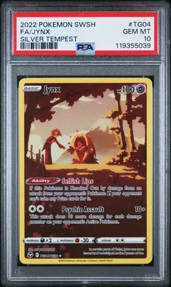 2022 POKEMON SWORD & SHIELD SILVER TEMPEST TG04 FULL ART/JYNX PSA 10 - Image 1
