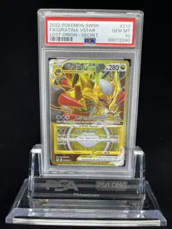2022 POKEMON LOST ORIGIN GIRATINA VSTAR SECRET 212/196 - PSA 10 GEM MINT - Image 1