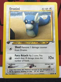 Dratini 63/105 Neo Destiny 1st Edition Non Holo Pokemon Card - Image 3
