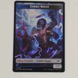 MTG Zombie Rogue / Treasure Token OTJ T 0015 Full Art Foil EN Magic Card - Image 1