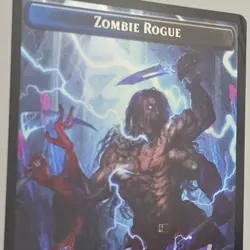 MTG Zombie Rogue / Treasure Token OTJ T 0015 Full Art Foil EN Magic Card - Image 2
