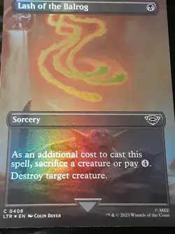 Lash of the Balrog Borderless FOIL , Lord of the Rings , NM, MTG , FREE SHIPPING - Image 2