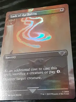 Lash of the Balrog Borderless FOIL , Lord of the Rings , NM, MTG , FREE SHIPPING - Image 3
