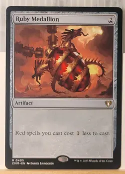 Mtg RUBY MEDALLION NM Commander Masters CMM 0405 -Argo- - Image 1